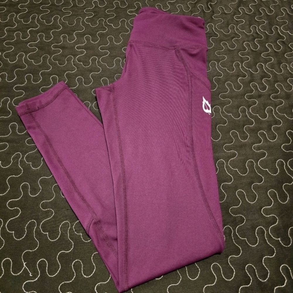 Baleaf Women's Workout Full Length Leggings Fitness Activewear Purple Size XS‎